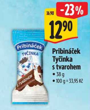 Pribináček Tyčinka s tvarohem, 38 g