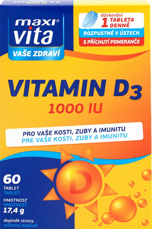 MaxiVita Vitamín D doplněk stravy