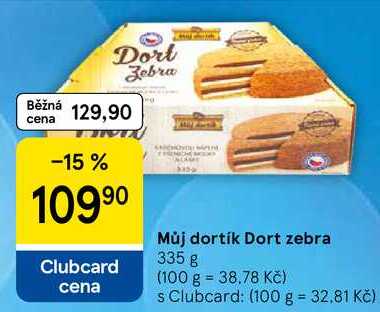 Můj dortík Dort zebra, 335 g
