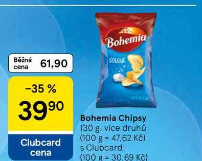 Bohemia Chipsy, 130 g, více druhů  