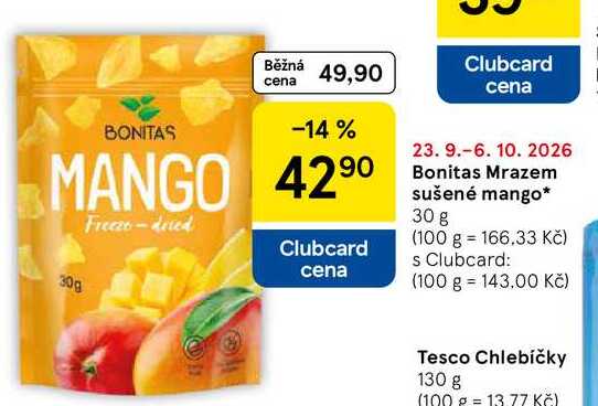 Bonitas Mrazem sušené mango, 30 g