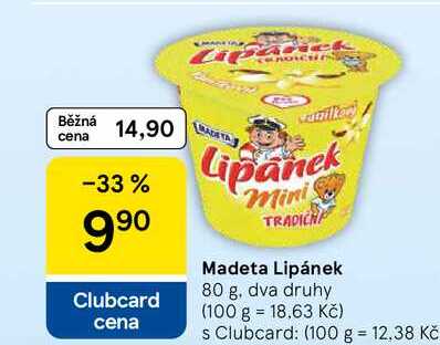 Madeta Lipánek, 80 g