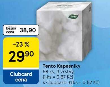 Tento Kapesníky, 58 ks, 3 vrstvy