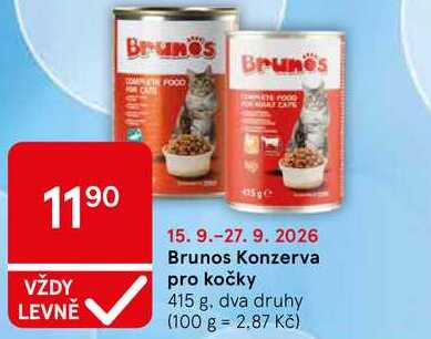 Brunos Konzerva pro kočky, 415 g
