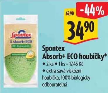 Spontex Absorb+ ECO houbičky, 2 ks