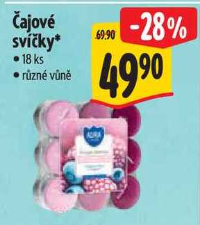 Čajové svíčky, 18 ks