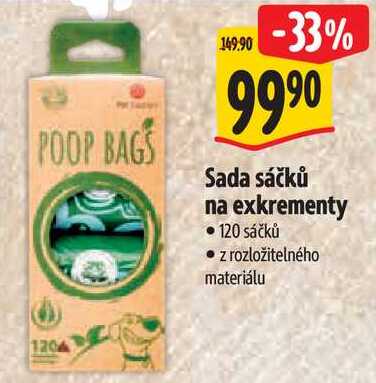 Sada sáčků na exkrementy, 120 sáčků 