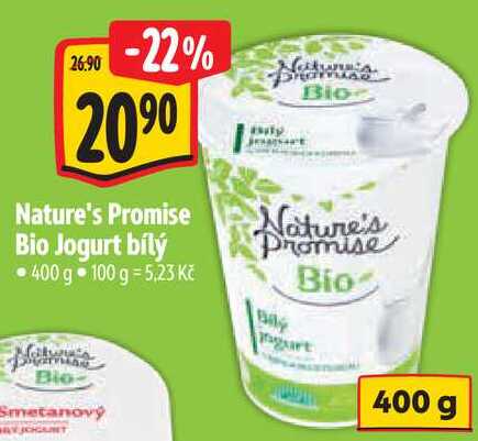 Nature's Promise Bio Jogurt bílý, 400 g