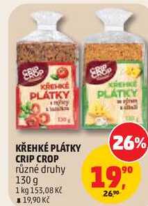 KŘEHKÉ PLÁTKY CRIP CROP různé druhy, 130g