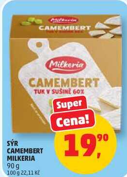 SÝR CAMEMBERT MILKERIA, 100 g