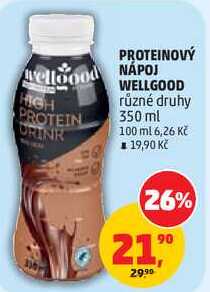 PROTEINOVÝ NÁPOJ WELLGOOD různé druhy, 350 ml