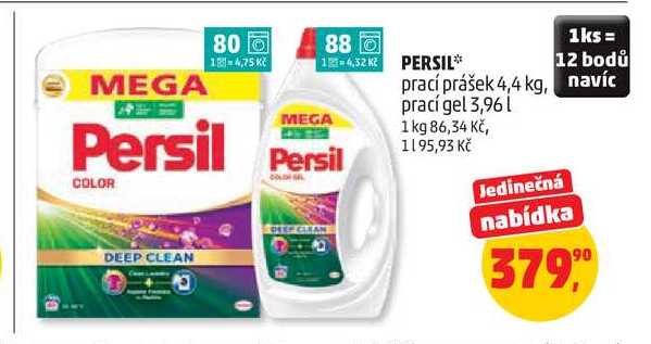 PERSIL prací prášek, 4,4 kg, prací gel 3,96 l