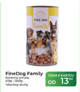 FineDog Family konzervy pro psy 415g-1240g