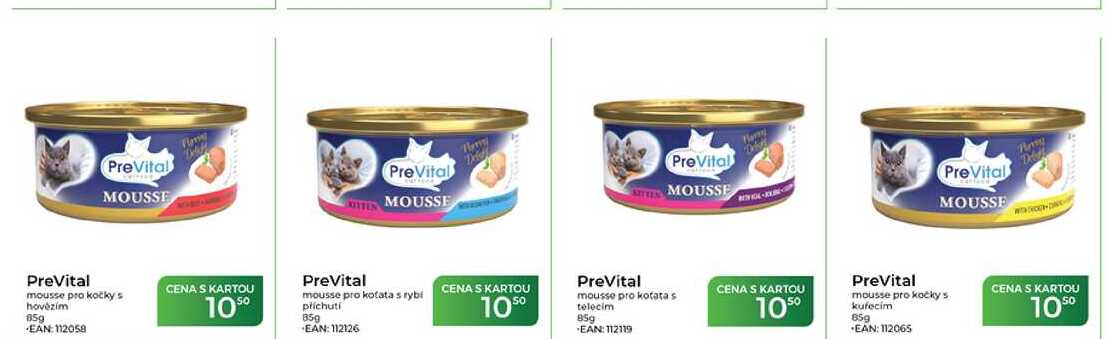 PreVital mousse pro kotata s rybi příchutí 85g