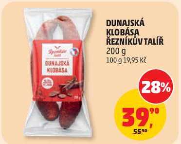 DUNAJSKÁ KLOBÁSA ŘEZNÍKŮV TALÍŘ, 200 g