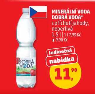 DOBRÁ VODA s příchutí jahody, neperlivá, 1,5 l