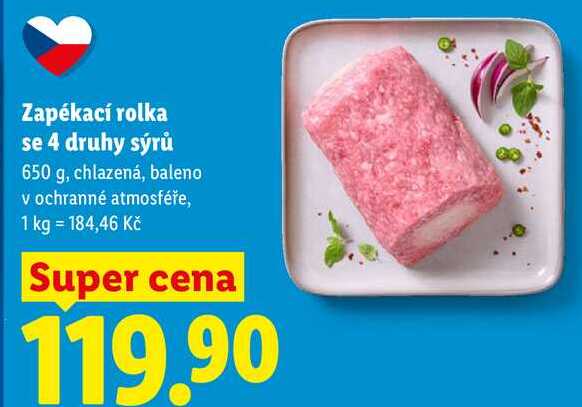 Zapékací rolka se 4 druhy sýrů, 650 g