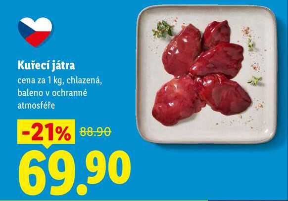 Kuřecí játra, cena za 1 kg