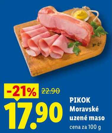 PIKOK Moravské uzené maso. cena za 100 g