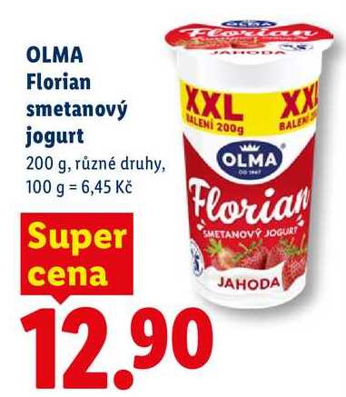 OLMA Florian smetanový jogurt, 200 g