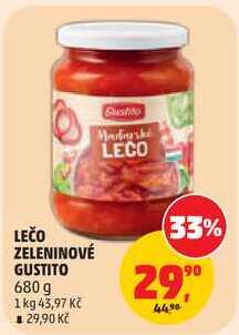 LEČO ZELENINOVÉ GUSTITO, 680 g