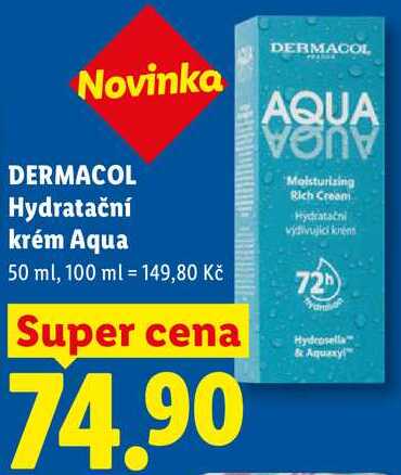 DERMACOL Hydratační krém Aqua, 50 ml