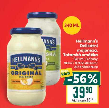 Hellmann's Delikátní majonéza, Tatarská omáčka 340 ml