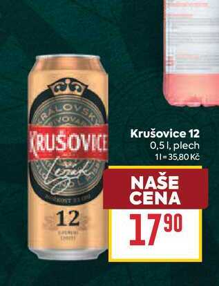 Krušovice 12 0,51, plech