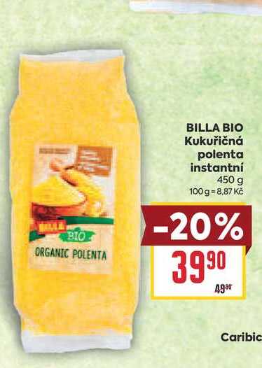 BILLA BIO Kukuřičná polenta instantní 450 g