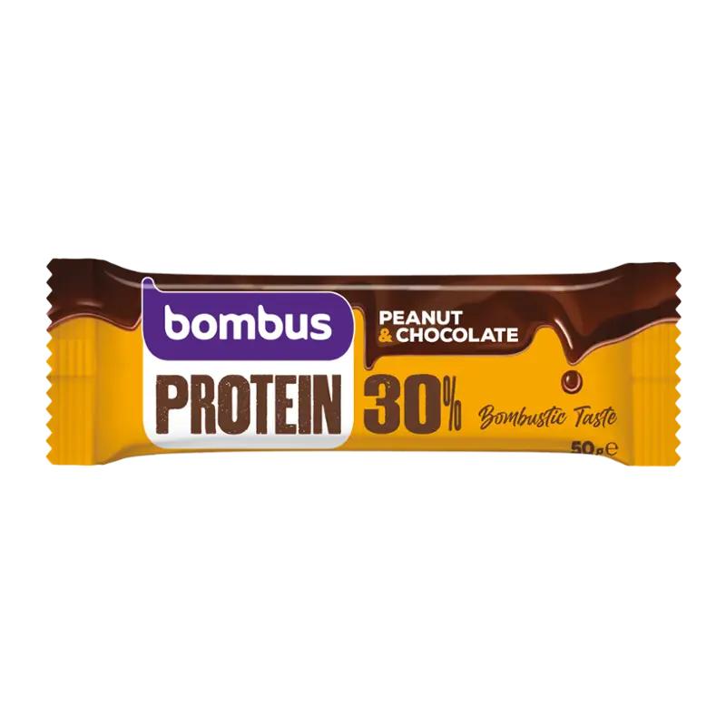 Bombus Proteinová tyčinka s arašídy a čokoládou, 50 g