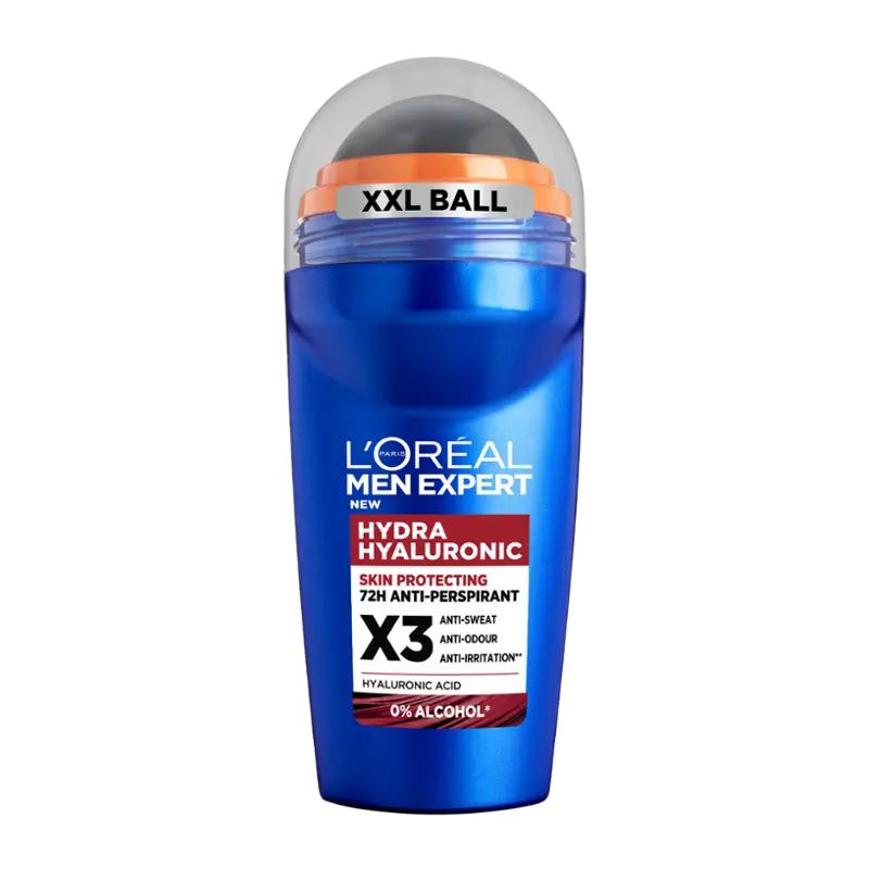 L'Oréal Men Antiperspirant roll-on pro muže Hydra hyaluronic, 50 ml