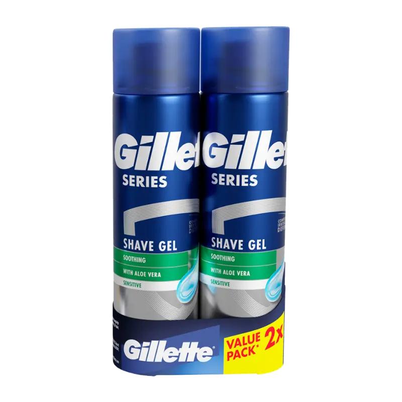 Gillette Zklidňující gel na holení Series Soothing Value Pack, 400 ml