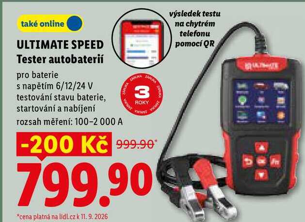 ULTIMATE SPEED Tester autobaterií