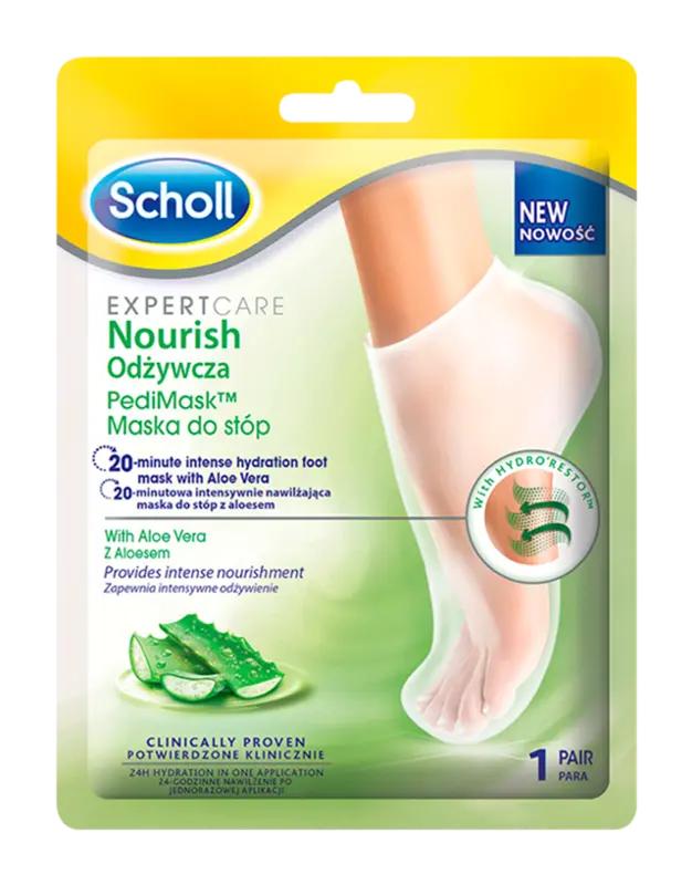 Scholl Vyživující maska na nohy Expert Care PediMask™ s aloe vera, 1 ks