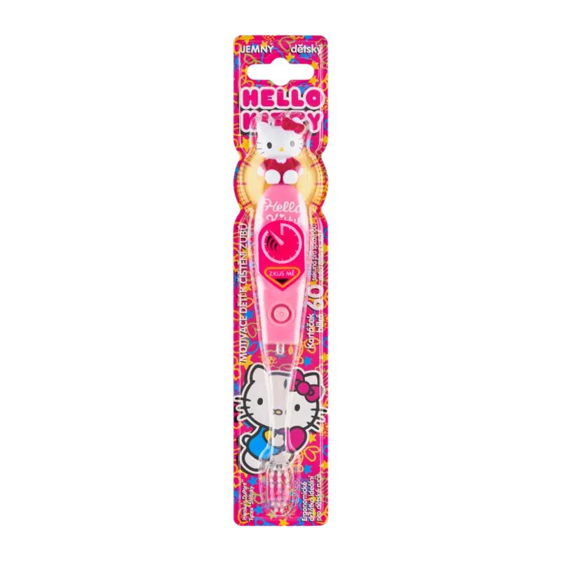 Hello Kitty Dětský zubní kartáček blikající Hello Kitty Soft, 1 ks