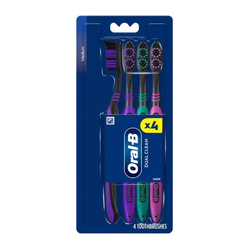 Oral-B Zubní kartáčky Dual Clean Medium 4 ks, 4 ks