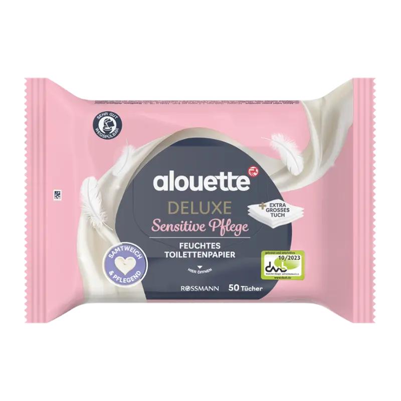 alouette Vlhčený toaletní papír Sensitive Deluxe, 50 ks
