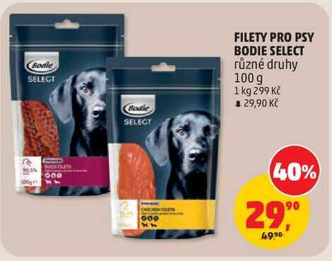 FILETY PRO PSY BODIE SELECT různé druhy, 100 g