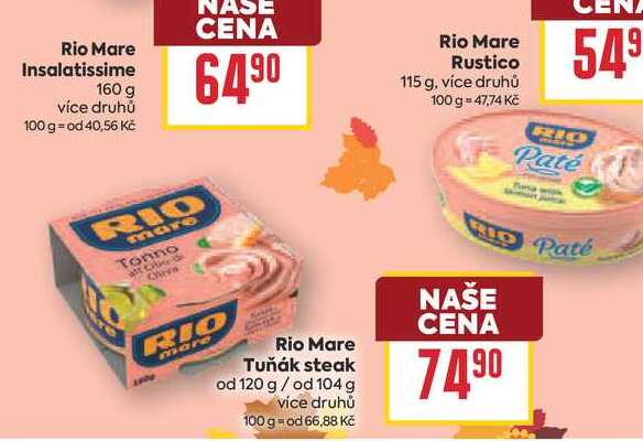 Rio Mare Tuňák steak od 120 g / od 104 g