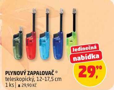 PLYNOVÝ ZAPALOVAČ teleskopický, 12-17,5 cm, 1 ks