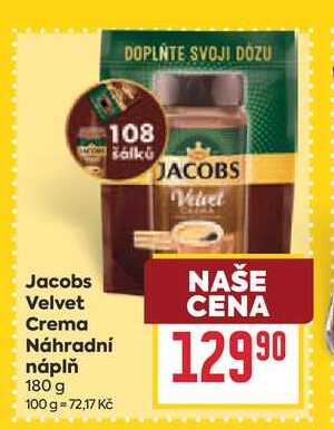 Jacobs Velvet Crema Náhradní náplň 180 g