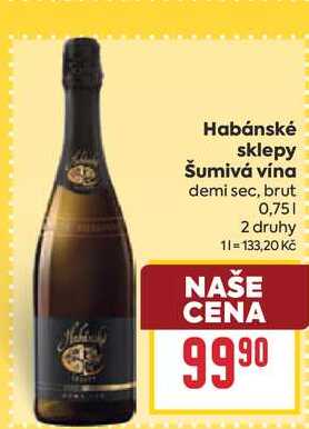 Habánské sklepy Šumivá vína demi sec, brut 0,75l