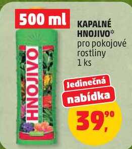 KAPALNÉ HNOJIVO pro pokojové rostliny, 1 ks