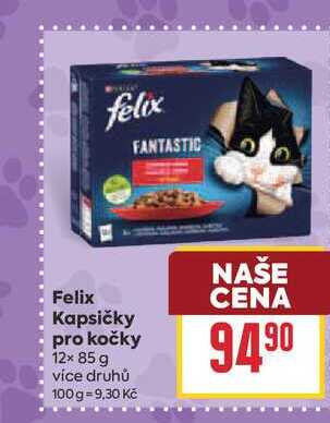 Felix Kapsičky pro kočky 12× 85 g