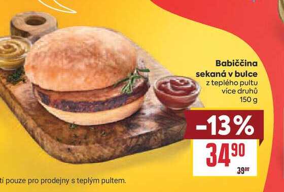 Babiččina sekaná v bulce z teplého pultu více druhů 150 g