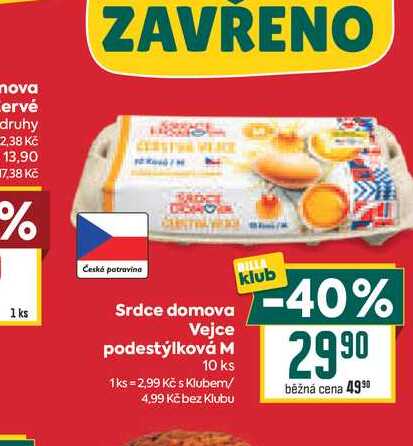 Srdce domova Vejce podestýlková M 10 ks 