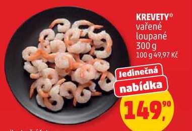 KREVETY vařené loupané, 300 g 