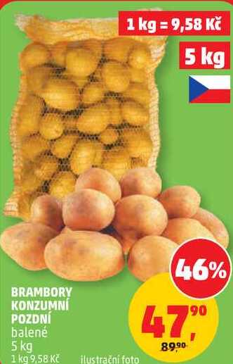 BRAMBORY KONZUMNÍ POZDNÍ, 1 kg