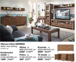 Obývací stěna GERMAN - Vitrína