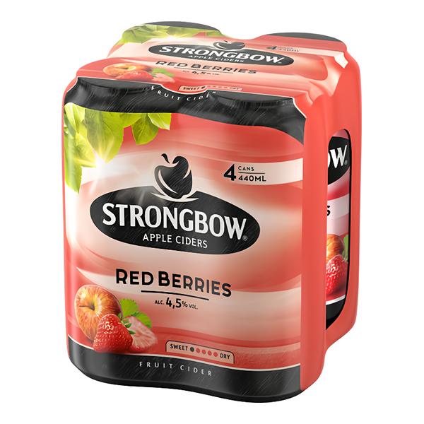 Strongbow Apple Ciders Redberries 4,5%, 4x440ml plech